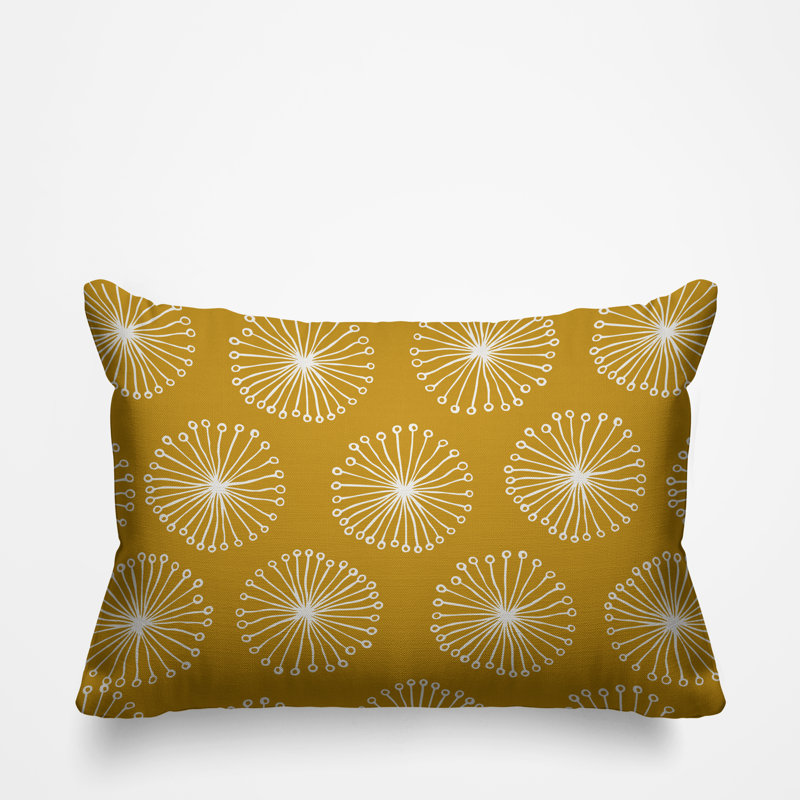 Janis Dandelion Indoor/Outdoor Throw Pillow, Yellow