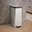 13-Gallon Stainless Steel Slim Step Trash Can With Bifold Lid-1462412722