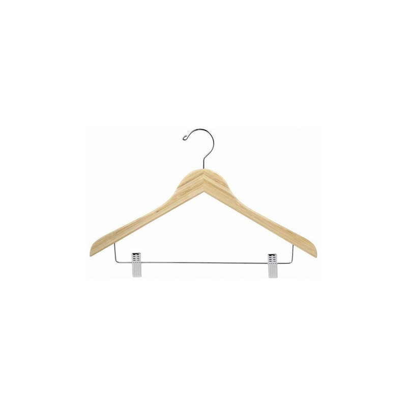Hangers With Clips for Skirt/Pants, Light Lacquer