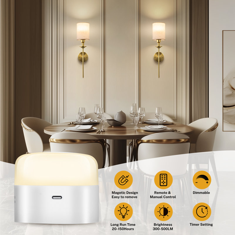 Battery Operated Wall Sconce, Battery Powered Wall Sconces Set Of Two Rechargeable Wall Lights With Remote Dimmable Wall Decor For Bedroom Living Room
