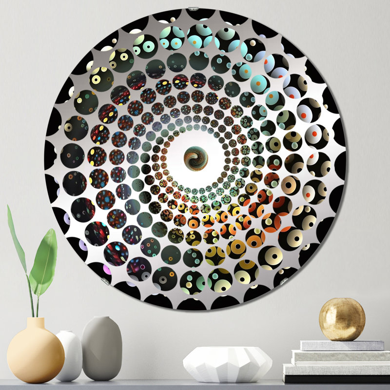 Devasheeh - Miroir décoratif à cercles concentriques, 31,4 po x 31,4 po
