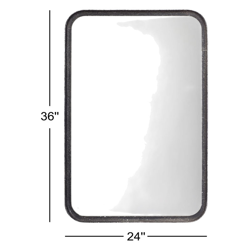 Principle Metal Wall Mirror, Black