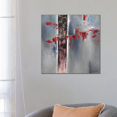 Red Splash I by Nelly Geurts - Wrapped Canvas Gallery-Wrapped Canvas Giclée