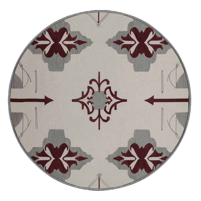 Tapis composé de couches, Rond 5 pi
