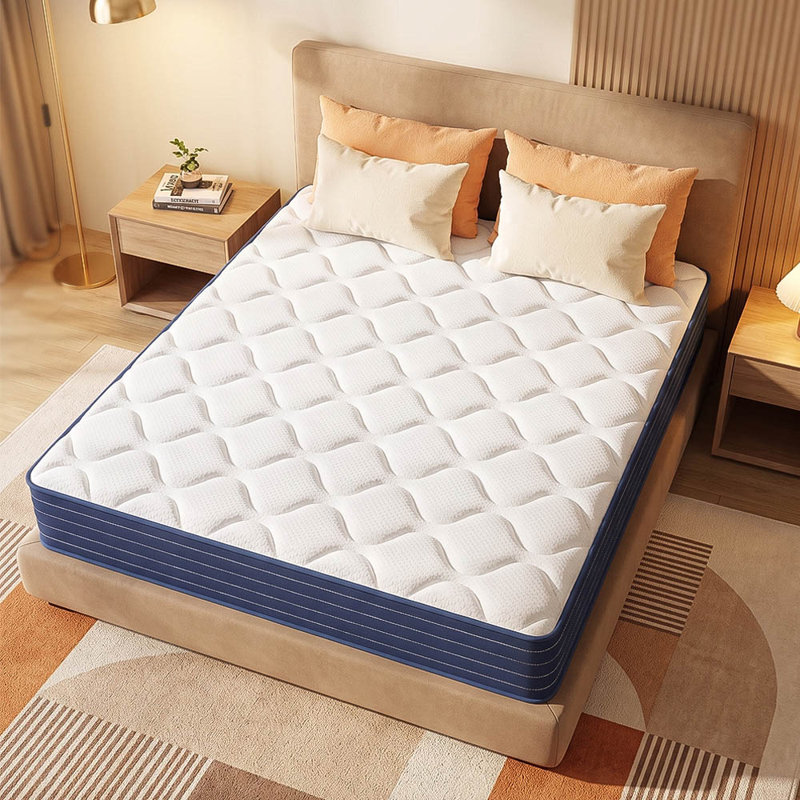 12" Twin  medium firm hybrid mattress in a box with cooling pocket spring and CertiPUR-US certified memory foam, 12", Twin