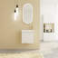 Meuble-lavabo mural flottant de 20 po avec lavabo en résine et porte d'armoire à fermeture en douceur-125514724