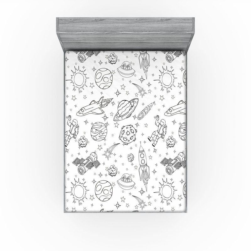 Ensemble de 2 draps-housse Ambesonne, Drap-housse très grand californien