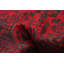 Tapis rouge en laine noué à la main de conception unique 6 pi 8 po x 9 pi 7 po New Age