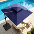 Parasol carré en porte-à-faux 10 pi x 10 pi avec base lestée