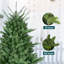 Arbre de Noël artificiel vert conique non éclairé-457425989