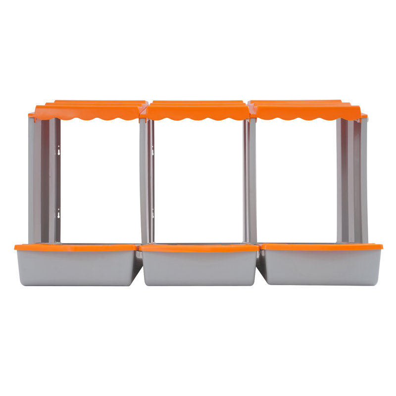 Boîte de nidification à 3 compartiments, Orange