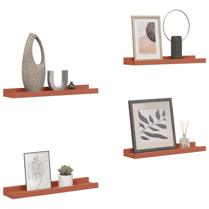 Floating Shelf, Red, 3cm H x 40cm W x 9cm D