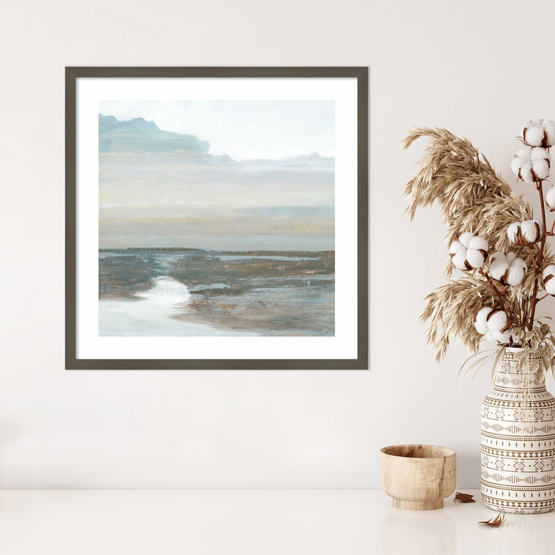 «Seaside Study» par Wood, reproduction d'art encadrée, H 25 po x l 25 po