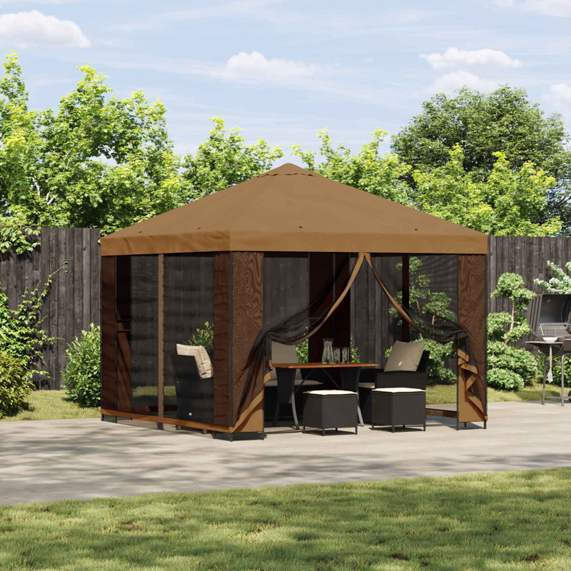 Vidaxl Gazebo Polyester And Steel, Khaki