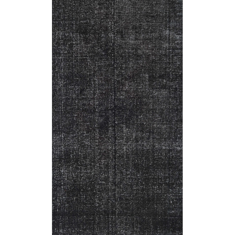 Tapis gris foncé en laine Dina, Rond 6 pi