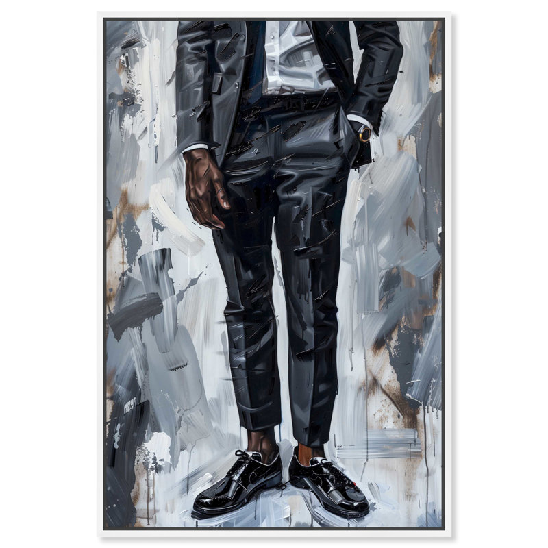 «Notoriart Man Of Style», pièce 1, Cadre blanc, H 16 po x l 11 po
