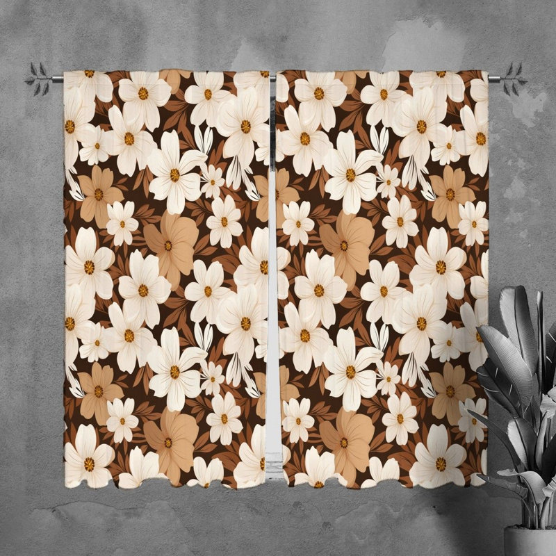 Rideaux à motif floral - 6133, L 40 po x L 61 po