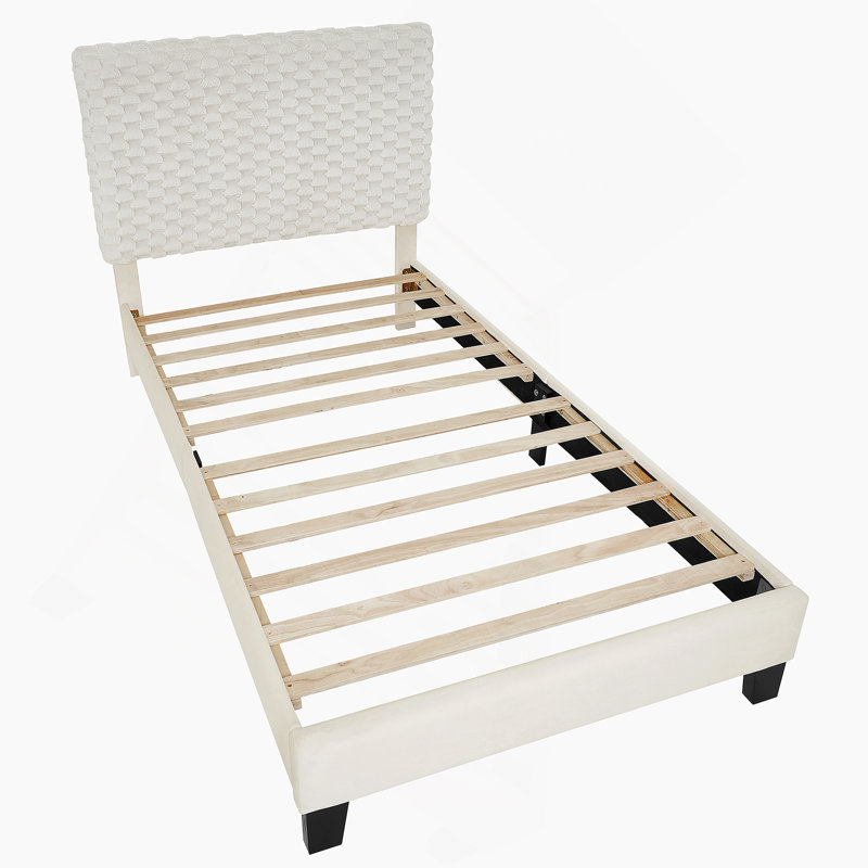 Lit plateforme tapissier Findlay, Simple
