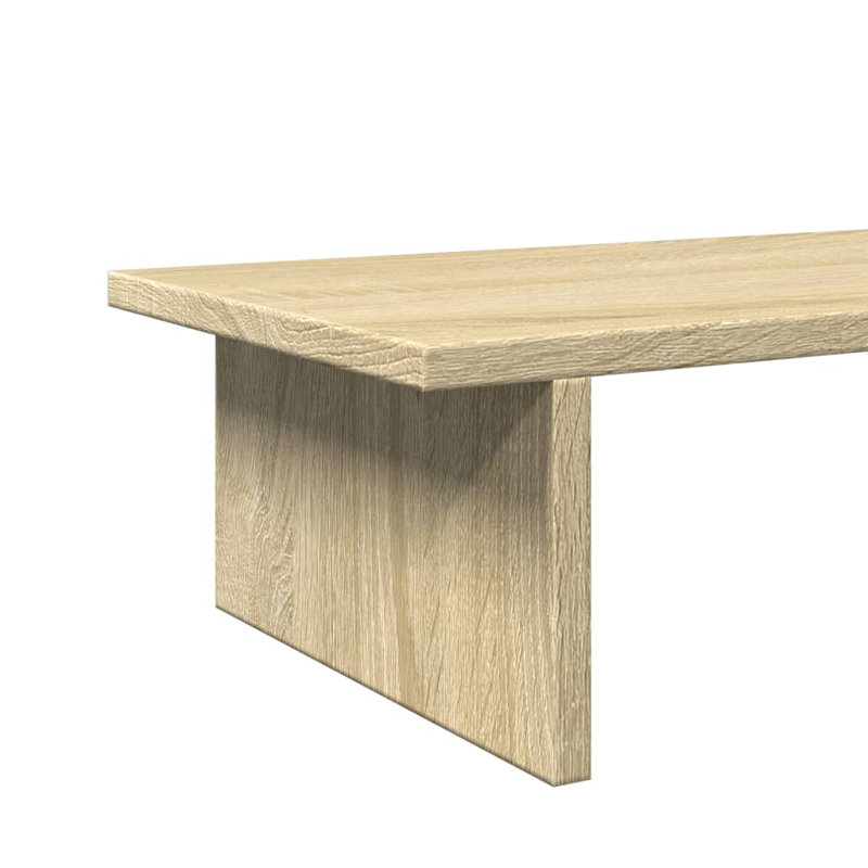 Shiyu Manufactured Wood Monitor Stand, 15cm H x 100cm W x 27cm D, Sonoma Oak