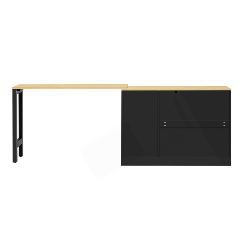 Buffet en bois avec table extensible, armoire de rangement multifonctionnelle avec 2 portes et 3 tiroirs, pour salon, bureau, vestibule et cuisine