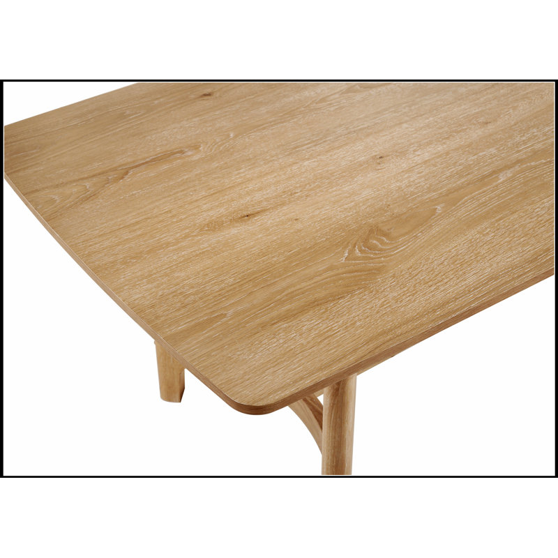 Table de salle à manger rectangulaire moderne avec coins légèrement arrondis - Style scandinave (table seulement)