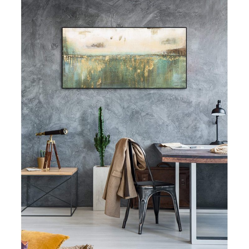 Hand -painted acrylic painting over the horizon