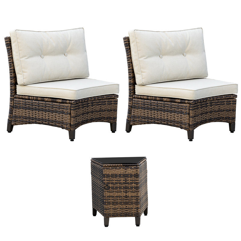 2-Person Single Chairs with Cushions