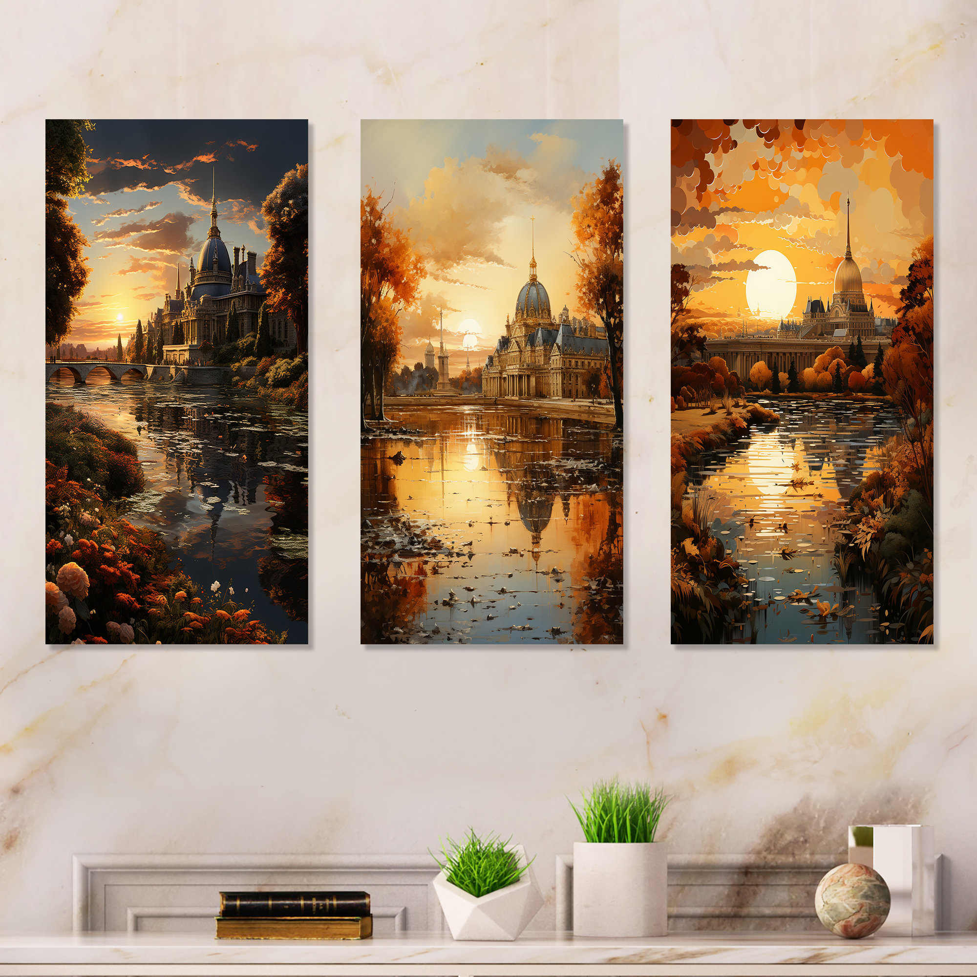 Lark Manor™ Sunset On Seine River In Paris - France Wall Art Living ...