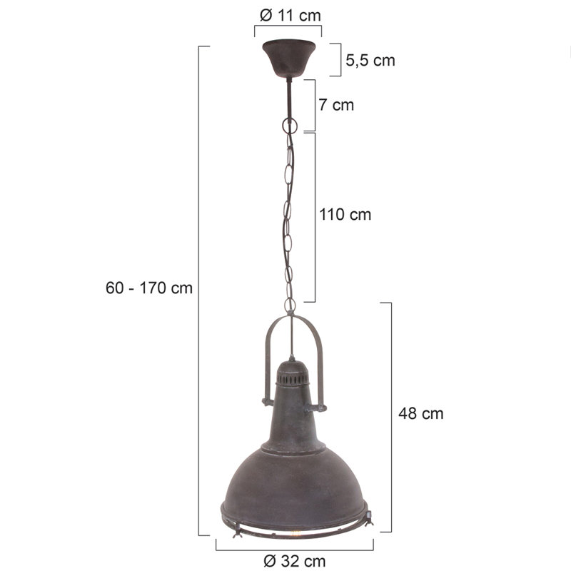 Gilmour 1 - Light Dome Pendant, Brown