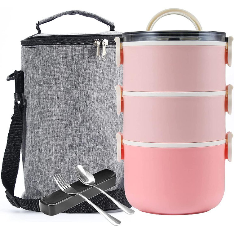 Lunch Boxes, Portable Insulated Lunch Containers Set, Stackable