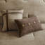 Édredon brun très grand - 7 pièces en faux suède, suède rembourré, style Lodge-122457659