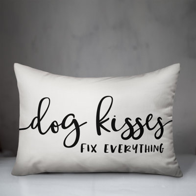  Dog Kisses Fix Everything Lumbar Pillow