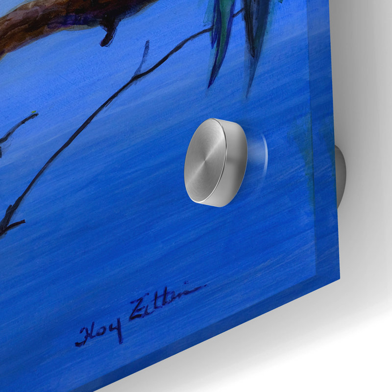 Art mural en verre acrylique Red Barrel Studio «Egret paire en vol» par Floy Zittin, H 24 po x l 24 po x P 0,2 cm