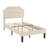 Sietje Bed with Button Tufted Upholstered Headboard, Strong Wooden Slats Twin Size Platform Bed Frame, No Box Spring Needed, Easy Assembly, Beige-2038162442-2038162447