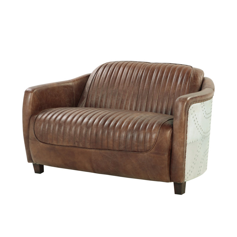 Causeuse en cuir Brancaster Retro