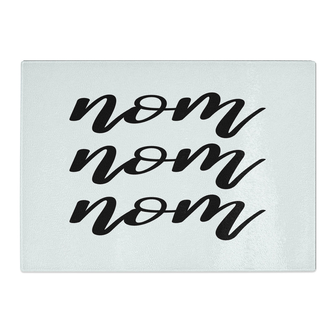 Nom Nom Nom V2 Typography Chopping Board