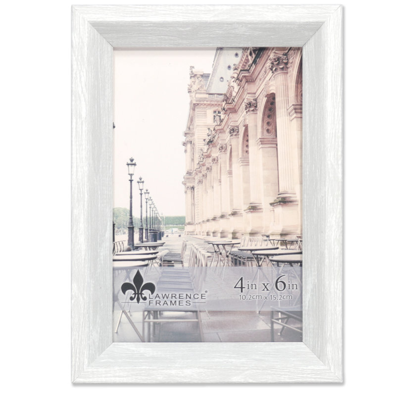 Cadre photo Diane, 4 po x 6 po, Gris blanc délavé