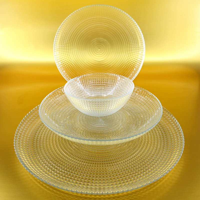 Mackai Glass Dinnerware, 24
