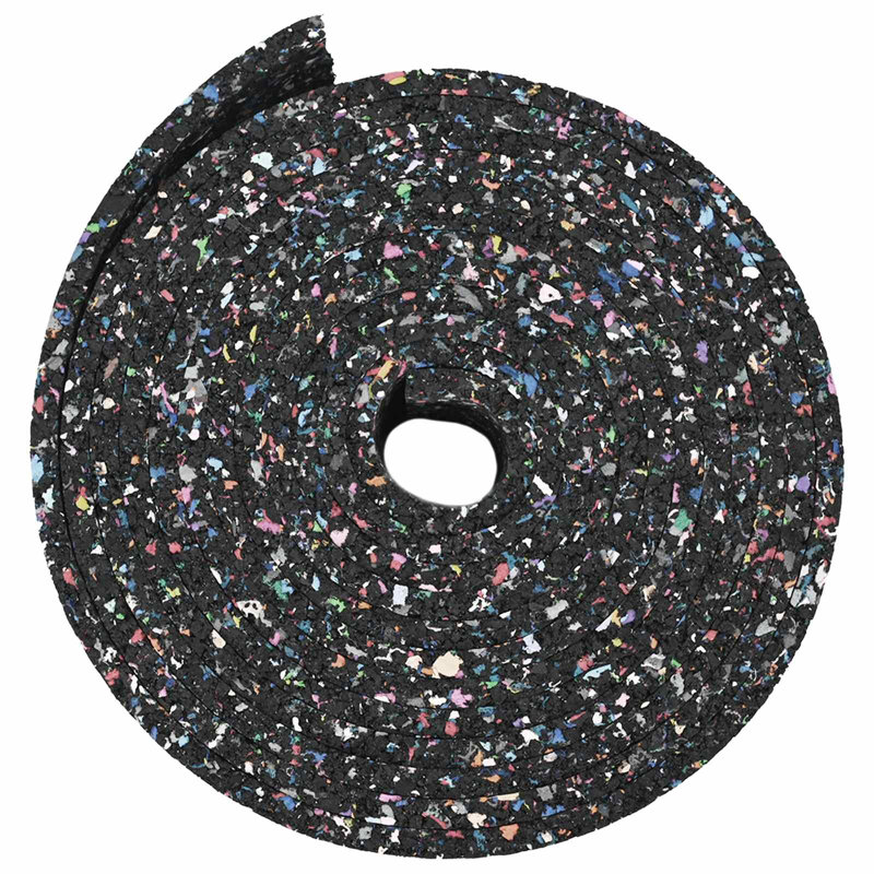 Vidaxl Rubber Roller Black Rubber Office Indoor Round Minimalist Anti-Slip, 0.3cm H x 200cm W x 5cm D