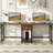 79-Inch Two Person Computer Desk With Drawers And Storage Shelves-1369629123