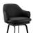 Aurea Swivel Counter or Bar Height Bar Stool with Footrest in Faux Leather and Black Metal-682599667-682599666