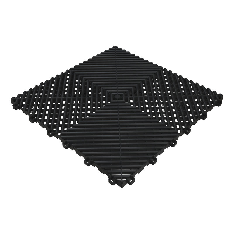 Interlocking grille (openwork design C01) 40*40*1.8cm Black 40 pieces