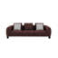 Canapé en tweed marron Mardi avec 3 coussins