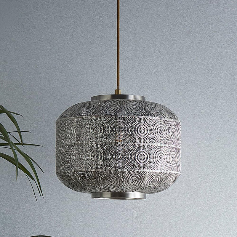 Zendaya 1 - Light Satin Nickel Pendant