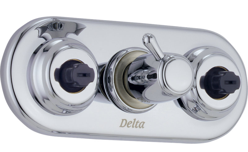 Garniture de robinet de douche à inverseur avec poignée levier xo, Chrome