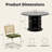 5-piece Round Pedestal Dining Set With Cane Back Cantilever Chairs-19417477