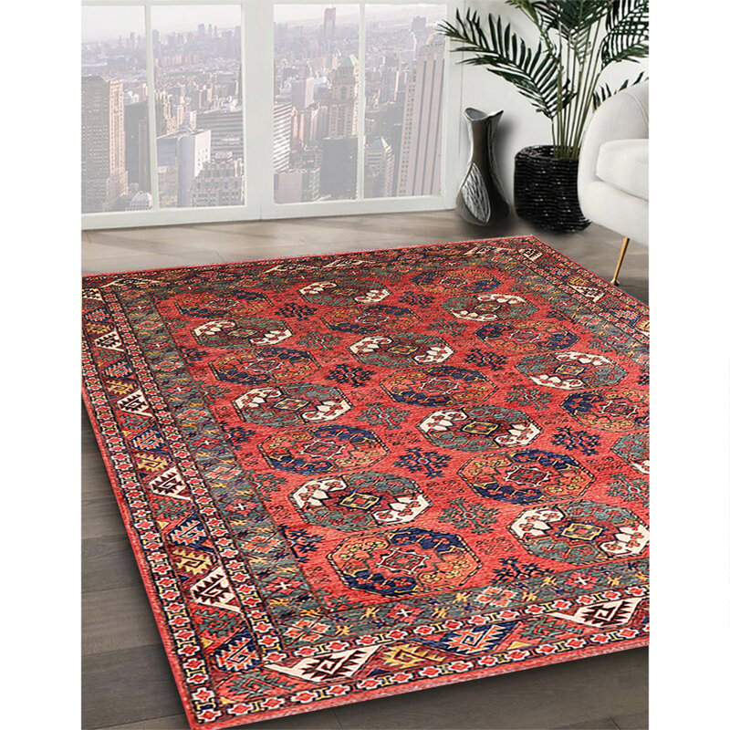 Tapis marocain tissé à la machine, Carré 4 pi