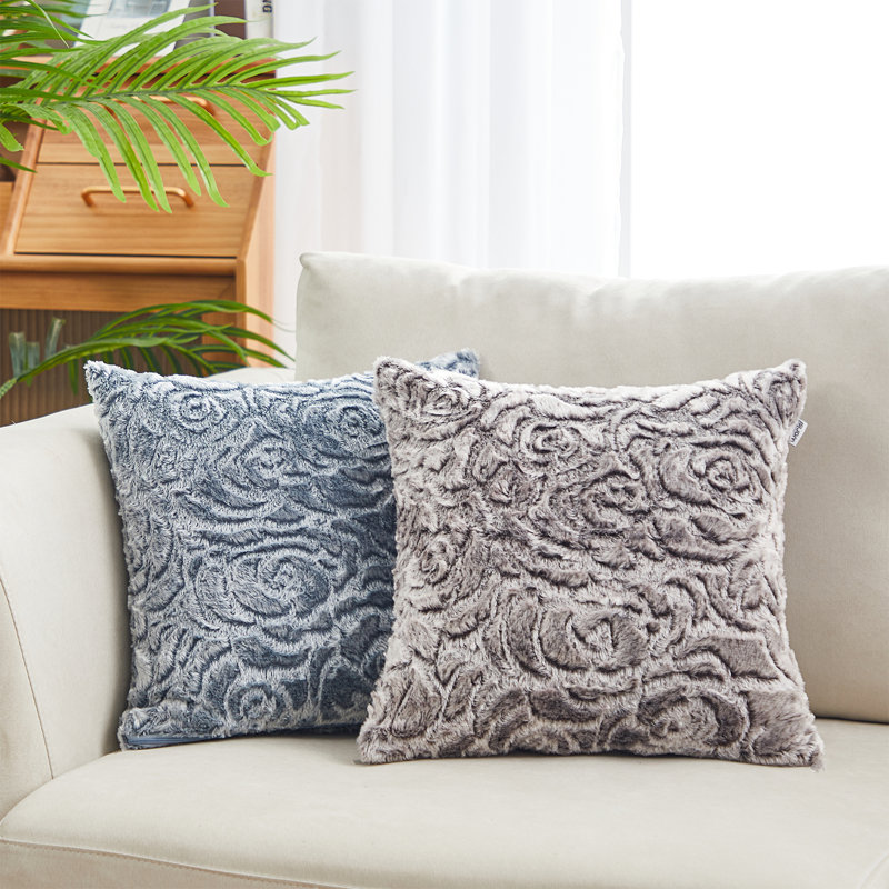 Housse et insert de coussin carré Cynthia, Argent
