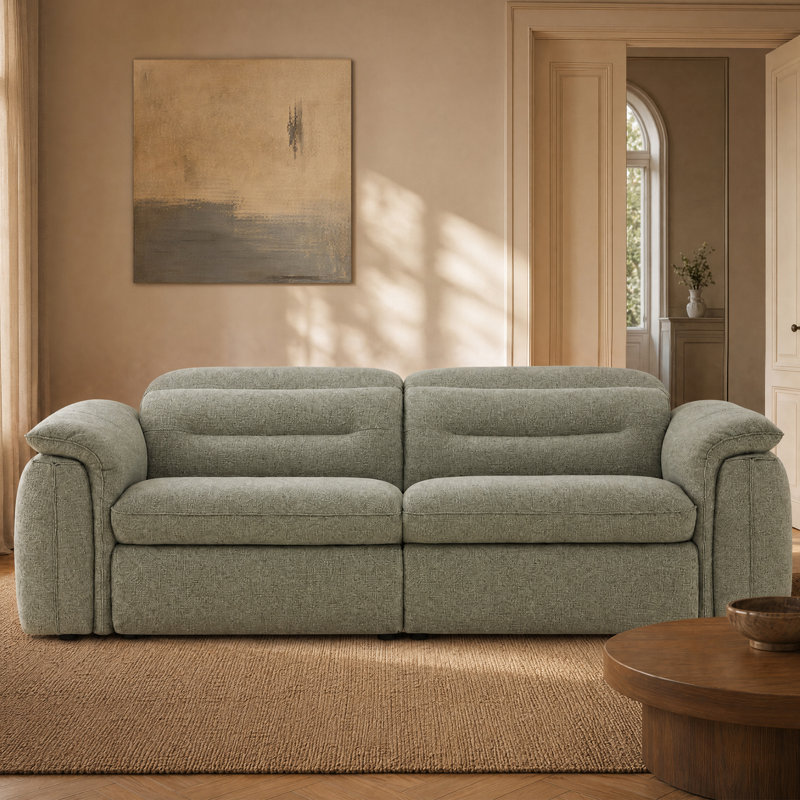 Canapé inclinable électrique Bauhaus Zero-Wall de 89,7 po avec 2 fauteuils inclinables indépendants — Dégagement de 4,25 po