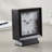 Black Metal Square Desk Table Clock